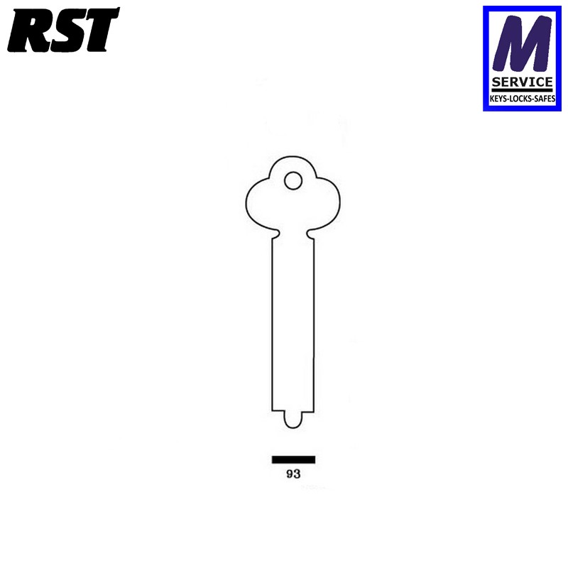 RST 93 flat steel key blank RST 93 flat steel key blank