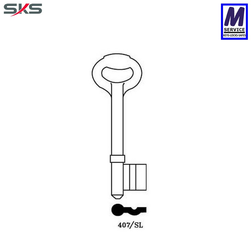 SKS 407SL Securefast key blank SKS 407SL Securefast key blank
