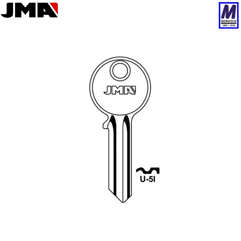 JMA U5I generic/universal key blank JMA U5I generic/universal key blank