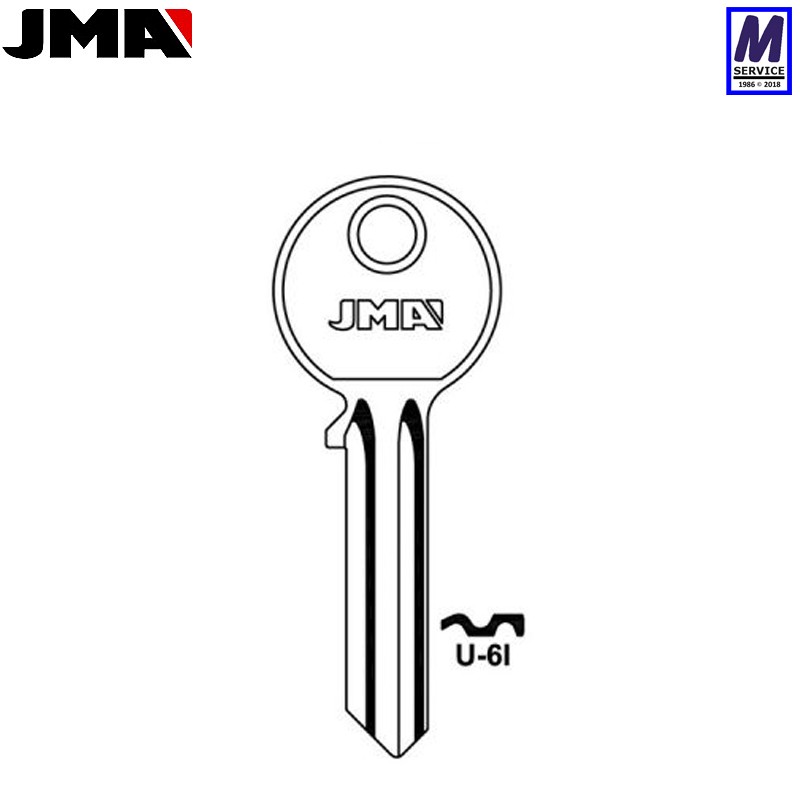 JMA U6I generic/universal key blank