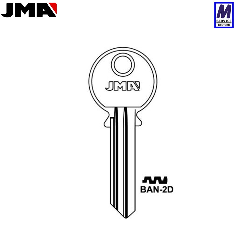 JMA BAN2D Banham key blank JMA BAN2D Banham key blank