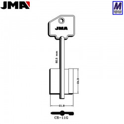 JMA CR11G CR Safe Key Blank