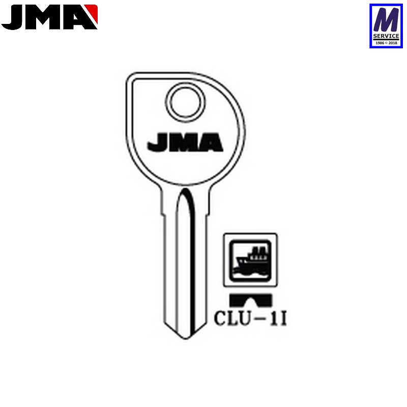 JMA CLU1I Clum key blank JMA CLU1I Clum key blank