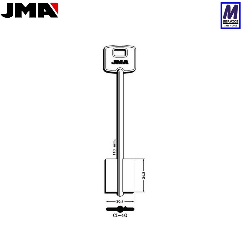 JMA CI4G Cisa key blank JMA CI4G Cisa key blank