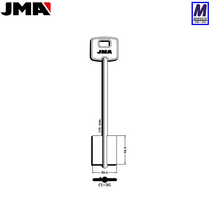 JMA CI3G Cisa key blank JMA CI3G Cisa key blank