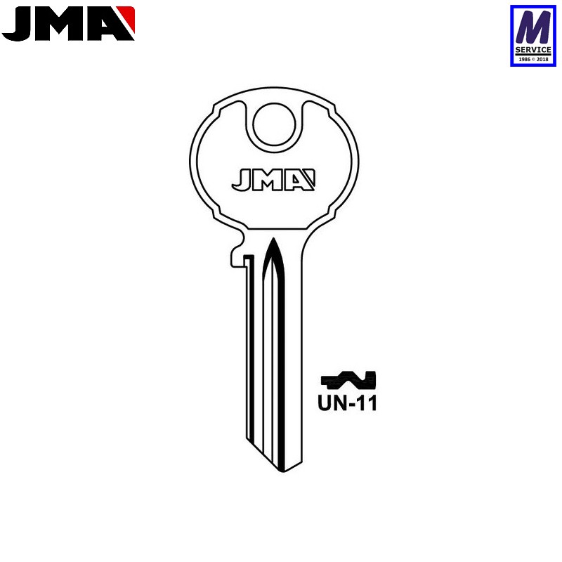Union UN11 JMA key blank Union UN11 JMA key blank