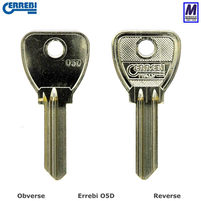 Omec O5D Errebi key blank Omec O5D Errebi key blank