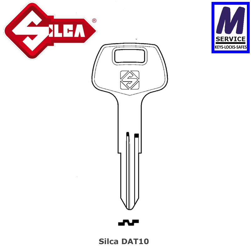 Nissan DAT10 Silca key blank Nissan DAT10 Silca key blank