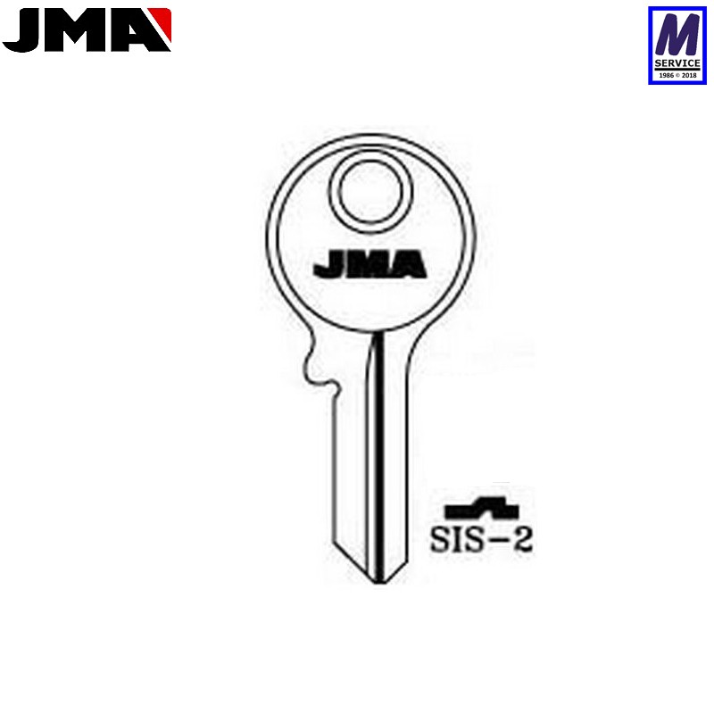 SIS SIS2 JMA Key Blank SIS SIS2 JMA Key Blank