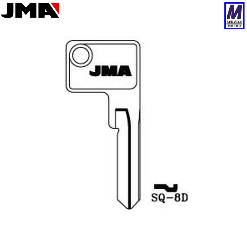 Squire SQ8D JMA key blank Squire SQ8D JMA key blank
