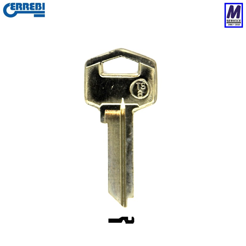 Tessa TS8 Errebi key blank Tessa TS8 Errebi key blank