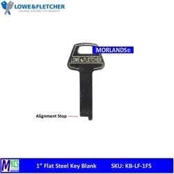 L&F Lowe and Fletcher 1" flat steel key blank