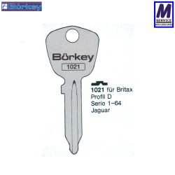 Borkey 1021 Britax/Kolb Key Blank for Jaguar