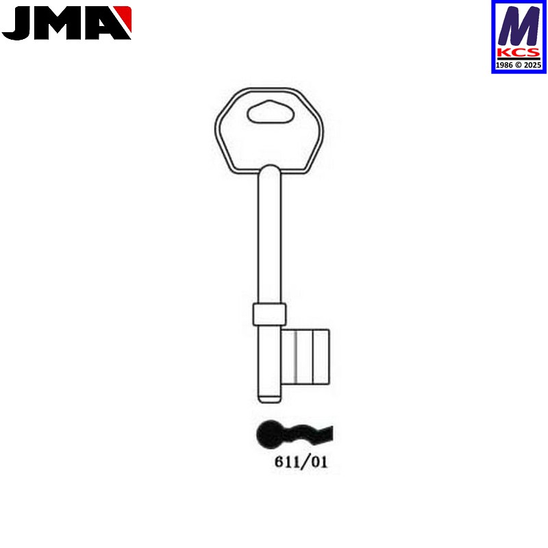 ERA 611/01 JMA key blank, RH
