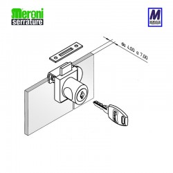 Meroni 26G4 double door lock for glass