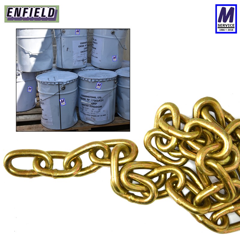 Bucket of chain 30m x 8mm through hardened