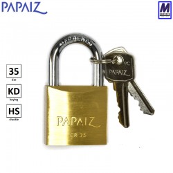 Papaiz 35mm padlock with hardened steel shackle