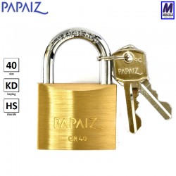Papaiz 40mm brass padlock with hardened steel shackle