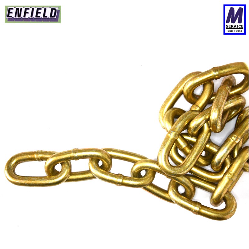 Through hardened security chain with 14mm link diameter Through hardened security chain with 14mm link diameter