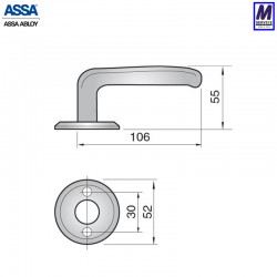 Assa 696 handle sizes