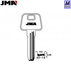 JMA AZ14 Azbe profile key blank