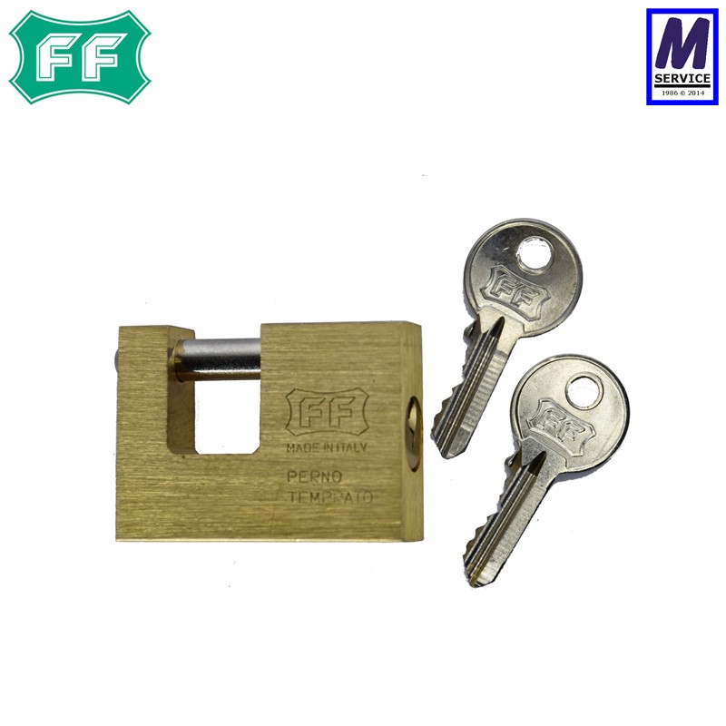 FF Facchinetti 50mm brass anvil padlock FF Facchinetti 50mm brass anvil padlock