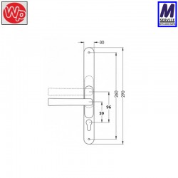 Flexi pvc door handle dimensions