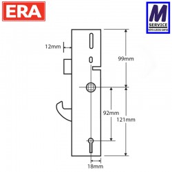 ERA Vevtis 35-95 hook bolt gearbox dimensions