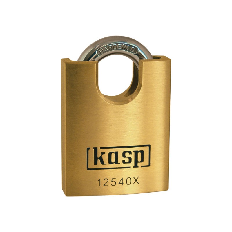 Kasp close shackle brass padlock