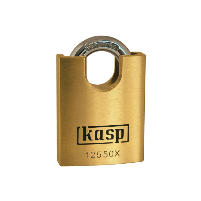 Kasp Premium padlock with high shoulders.